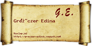 Gráczer Edina névjegykártya